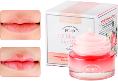 Petitfee Маска для губ с маслом камелии Oil Blossom Lip mask Camelia seed oil, 15 г