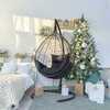Подвесное кресло-кокон SEVILLA коричневое, темно-серая подушка (Laura Outdoor)