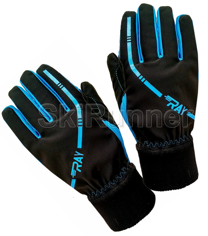 Теплые лыжные перчатки Ray Arctic Black-Blue