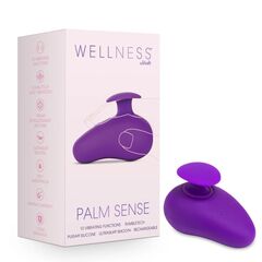 Фиолетовый клиторальный вибромассажер Palm Sense - 