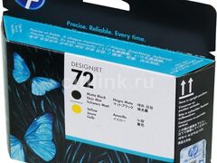 Печатающая головка №72 для HP DesignJet T610/T1100 матовая черная и желтая (C9384A)