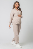 Спортивный костюм для беременных и кормящих 16535 бежевый