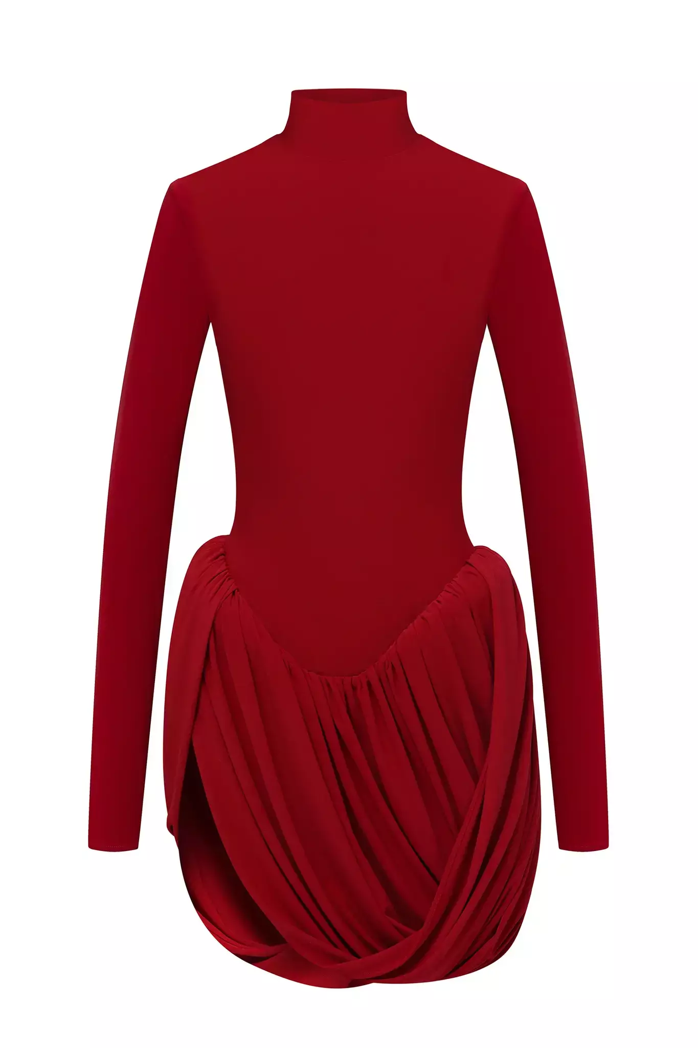 Платье с буфами мини