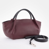 Сумка Саломея 362 гладкий бордо + черный