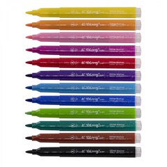 
          Фломастеры, 12 цв, Yalong, глиттер, корпус трехгранный утолщённый, "Бабочка", вентилируемый колпачок, ПВХ упаковка, европодвес