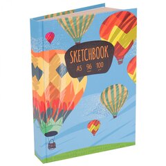 
          Скетчбук А5 96л., "Воздушный шар", 100г/м2, Миленд, 7БЦ, глянц. лам., лен