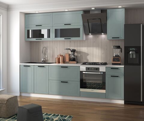 Кухня Монако 2,6м (490) (Шарли Бриз, Белый (Антарес))