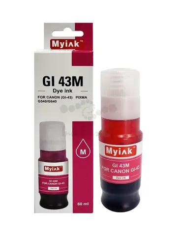 Чернила MyInk GI43M для CANON GI-43M для PIXMA G540/G640 60 мл, контейнер, magenta Dye