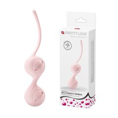 Нежно-розовые вагинальные шарики на сцепке Kegel Tighten Up I - 