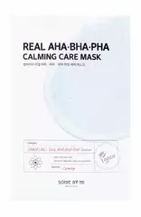 SOME BY MI Успокаивающая тканевая маска для лица с кислотами - Real AHA-BHA-PHA Calming Care Mask, 20г