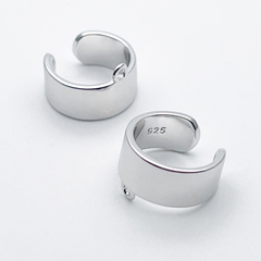 Кафф с родиевым покрытием, размер 12 мм, цена за 1 шт