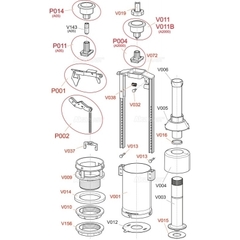 A2000 Сливной механизм со стоп-кнопкой