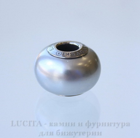 Бусина Сваровски BeCharmed Pearl Crystal Light Grey 14х10 мм ()