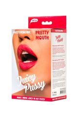 Телесный двусторонний мастурбатор Pretty Mouth - ротик и вагина - 