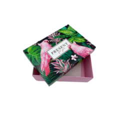 Подарочная коробка «Презент для тебя» тропическая с попугаями 21*15*7см