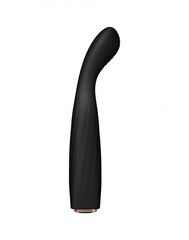 Черный вибратор для G-стимуляции Vibrating Feel Me - 15 см. - 