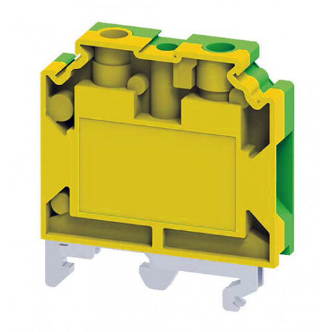 Клемма заземления на DIN-рейку с винтовыми зажимами для проводника до 10 мм.кв.