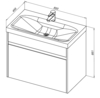 Aquanet 273123 Тумба с раковиной Aquanet Палермо 80 (Moduo) белый (273123)