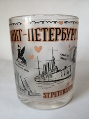Кружка 300 мл стекло с видами Петербурга.