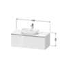 Duravit D-Neo Тумбочка подвесная, 459x1200x550 мм, 1 ящик, цвет: Black Oak DE494901616