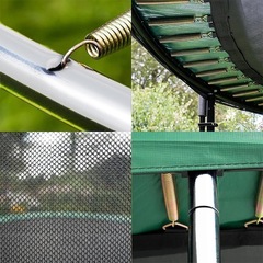 Батут с защитной сеткой PERFETTO SPORT PREMIUM MOVING 8 диаметр 2,4 м зеленый