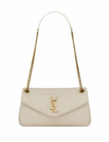Маленькая сумка через плечо Saint Laurent Puffer белый