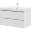 Aquanet 327998 Тумба с раковиной Вега 90 2 ящ. цв.белый глянец (327998)