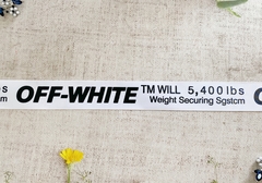 Лента репсовая с принтом, ш. 3,8-4 см, белый