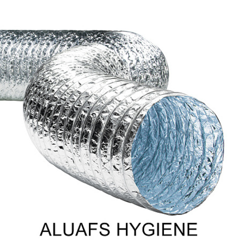 Воздуховод гибкий неизолирированный Ровен ALUAFS HYGIENE 457мм х 10м антибактериальный