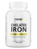 Хелат железа с витаминами С и B3, Chelated Iron, 1Win, 60 капсул 1