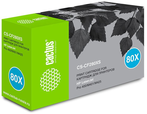 Картридж лазерный Cactus CS-CF280XS CF280X черный (6900стр.) для HP LJ Pro 400, M401, M425