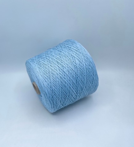 Бобинная пряжа (пр.Италия), art.Cotone, 350м/100 гр. 100%Хлопок, цвет-Голубой , арт.34785