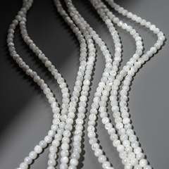 Перламутр морских ракушек, бусины в форме шара, 4,1мм,белый