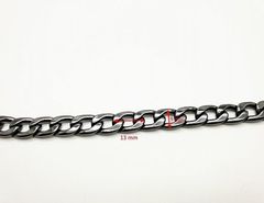 Chain link 9 * 13 mm, length 120 cm, Color: dark nickel