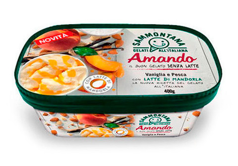 Мороженое "Амандо ванила - персик" Sammontana, 400г