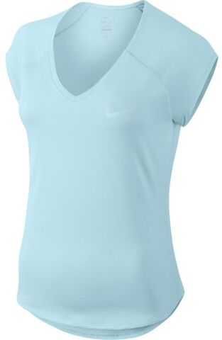 Теннисная футболка женская Nike Court Pure Top - topaz mist/topaz mist