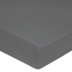 Простыня на резинке 200x200 Blanc des Vosges Fitted sheet Ardoise темно-серая