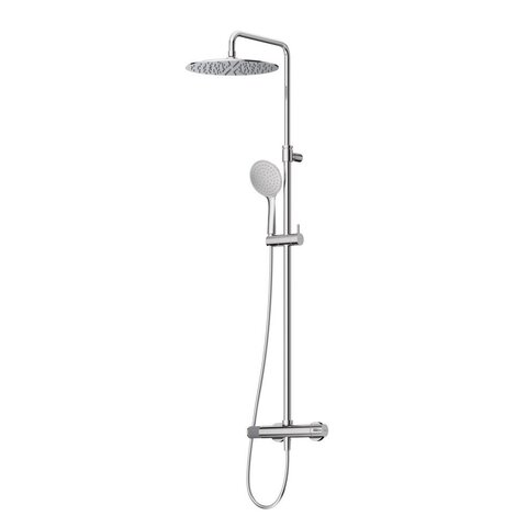 Cezares LEAF-CDA-30-L-01 Душевая стойка телескопическая, с верхним и ручным душем, верхний душ диаметр 300 мм металл, исполнение Хром