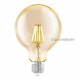 Лампа LED филаментная из стекла янтарного цвета Eglo AMBER LM-LED-E27 4W 330Lm 2200K G95 11522 1