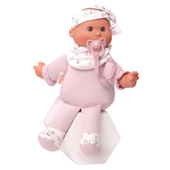Munecas Antonio Juan Кукла младенец Мэри в розовом, 36 см, м/н (83001)