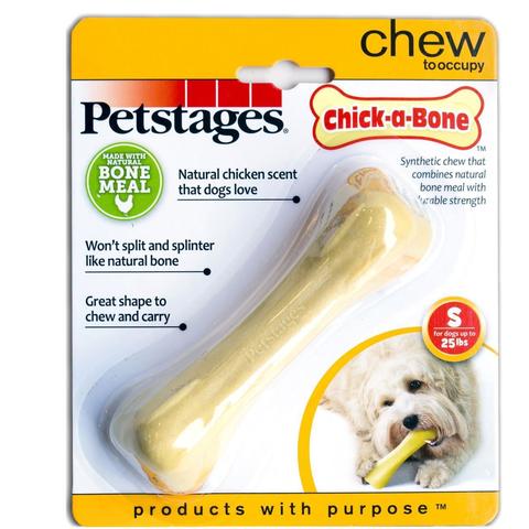 Petstages игрушка для собак Chick-A-Bone косточка с ароматом курицы 11 см малая