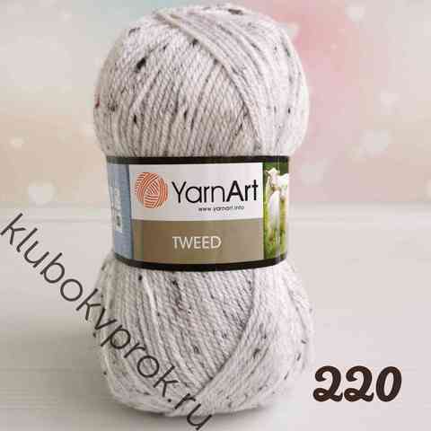 YARNART TWEED 220, Белый