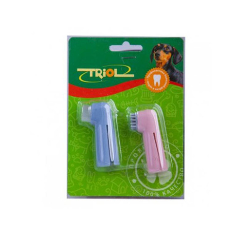 Набор Triol зубных щеток-напальчиков, для собак