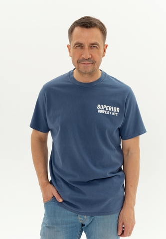 Футболка Bowery NYC "Superior and Crazy Wild Boys" Heavy Natural Blue