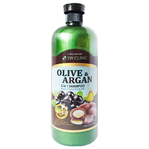 3W CLINIC Shampoo Шампунь для волос с экстрактом оливы и арганы Olive & Argan 2In1 Shampoo
