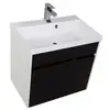 Aquanet 180001 Компл.2 - Тумба Латина 70 цв.белый (фасад черный) 1 ящ. (180001)
