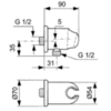 Шланговое подсоединение с держателем Ideal Standard IdealRain Pro A2406AA