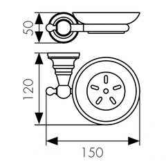 Мыльница с настенным креплением  KAISER Arno BR KH-4203 схема