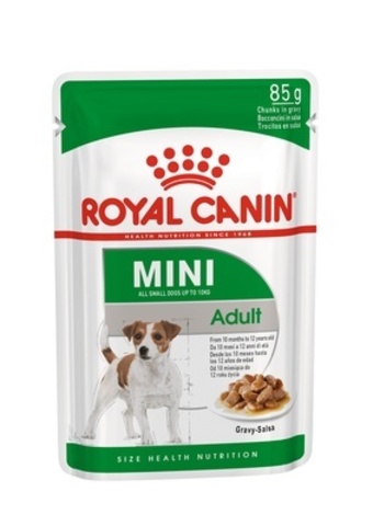 Royal Canin Mini Adult влажный корм для собак мелких пород (кусочки в соусе) 85г