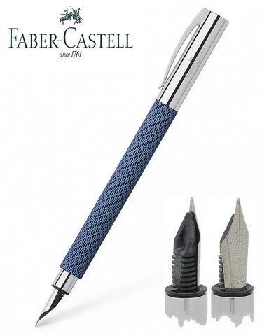 Ручка перьевая Faber-Castell Ambition OpArt Deep Water, F (147121)